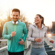 Man and woman on a morning run